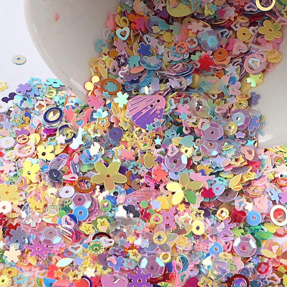 Pailletten om te Knutselen - Iriserende Bling, Decoratie voor Kunsthandwerk, Kleding, Telefoonhoes, Scrapbook, Speelgoed, Feest