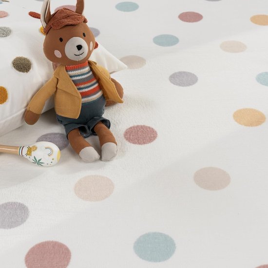 Home Tapijt Voor Kinderen Vloerkleed Kinderkamer Antislip Regenboog Dierlijk Motief Stippen, Maat:80x150 cm, Kleur:Veelkleurig — afbeelding 5