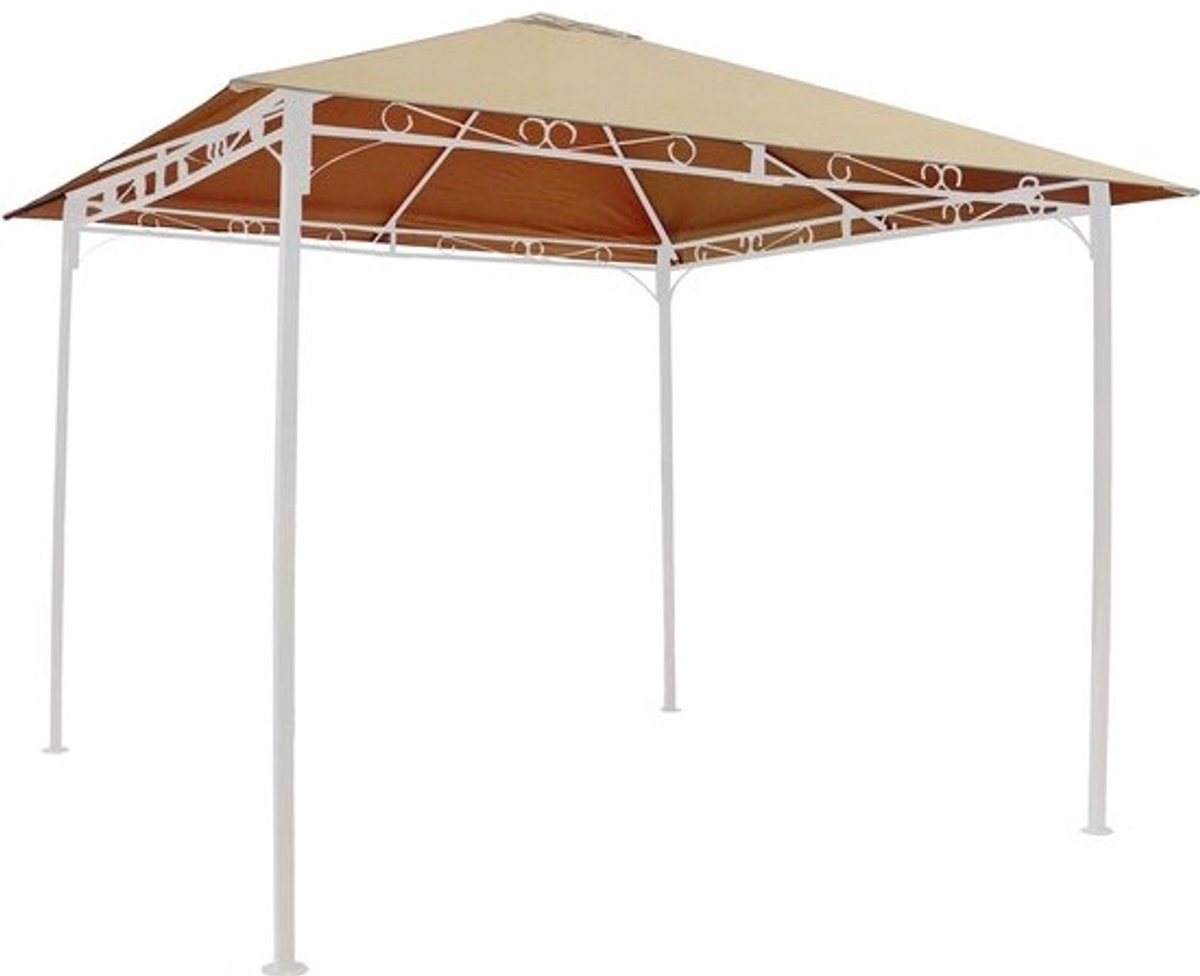 Waterafstotend polyester vervangend dak voor partytent, 293 x 293 cm, beige, met UV-bescherming