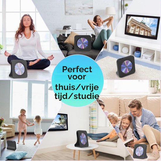 Dvd-speler voor tv, all-region, desktop, dvd/cd-speler voor thuis, met bluetooth-luidsprekers, display, wekker, FM-radio met cd-speler, USB-kaart, afspelen, inclusief afstandsbediening — afbeelding 5