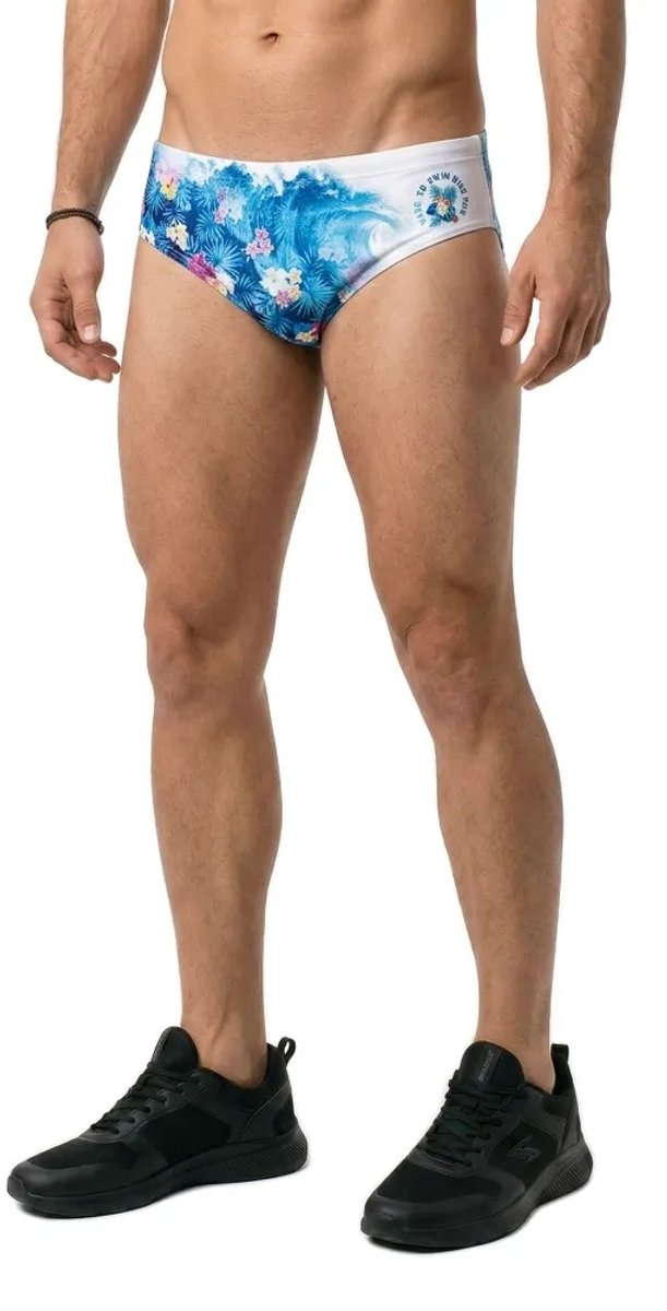 Otso Swim Bike Run Wave Zwemslip Wit,Blauw M Man