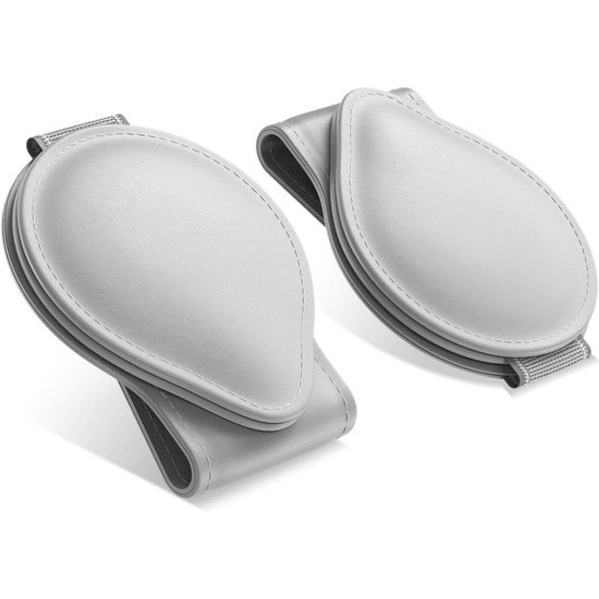 Zonnebrillenhouder auto - Set van 2 - Magnetische brilhouder - Grijs - Autovisieraccessoires