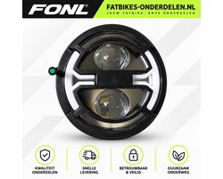FONL Fatbike Koplamp LED met Knipperlichten - Voorlicht voor Ouxi C80 - Verlichting Elektrische Fiets met Richtingaanwijzer - Zwart