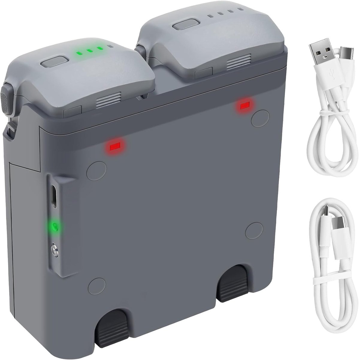 Batterij Twee-weg Oplader Hub voor DJI Air 3S, Air 3 Drone, Opslag Opladen Mode, Laad Twee Batterijen in Volgorde Accessoires