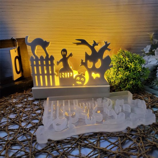 Gietvormen Halloween, 2 stuks pompoen siliconen vorm kaarshouder siliconen vorm pompoen met sokkel gietvorm Halloween gipsvormen voor gieten pompoen geest gietvormen, siliconen kaarsenhouder — afbeelding 5