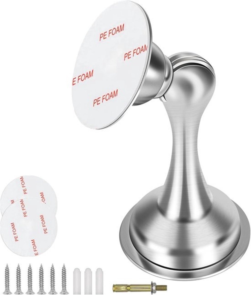 Magnetische deurstoppers - Met Soft-Catch-technologie - Roestvrijstalen deurvangers - Zonder boren
