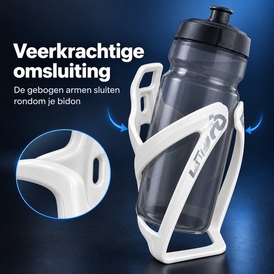 Cloudy - Bidonhouder - Fiets Bidonhouder- ABS - wit — afbeelding 2
