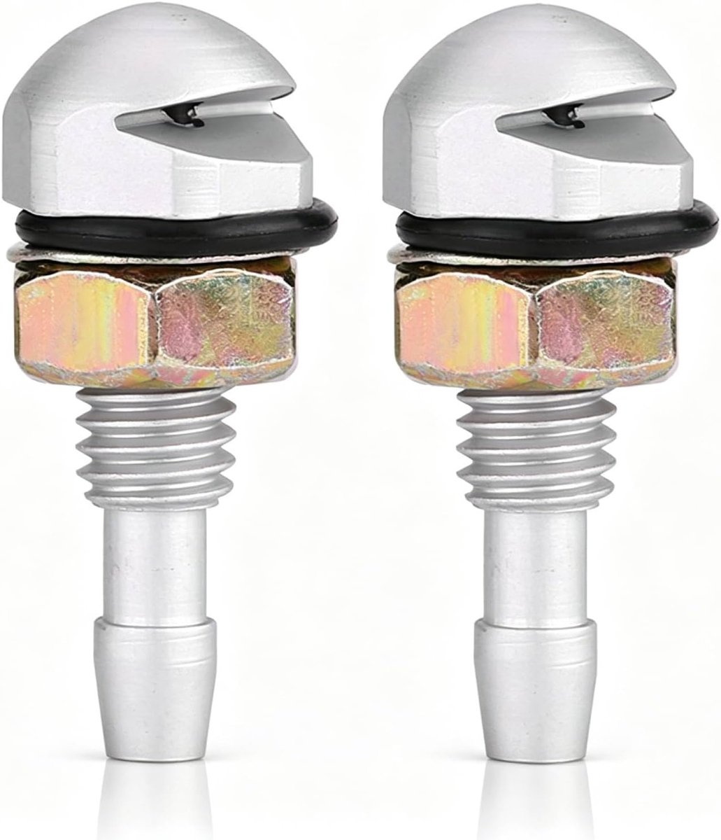 Ruitenwissermondstuk, 2 stuks, universeel, aluminiumlegering, voorruit reinigingsgereedschap, geschikt voor auto, vrachtwagen, bestelwagen (zilver)