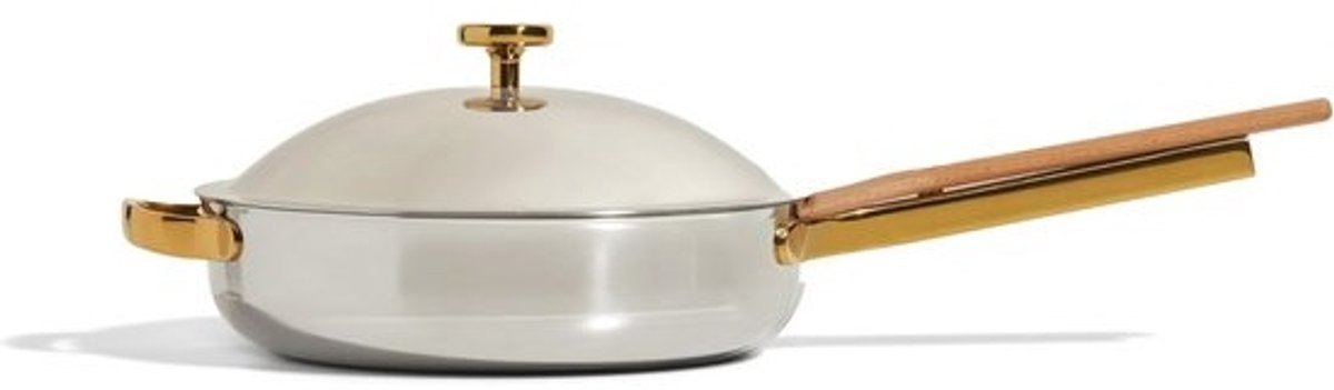 Titanium antiaanbakpan Pro - 27 cm - geschikt voor oven en inductie - duurzaam - voor alle kookplaten