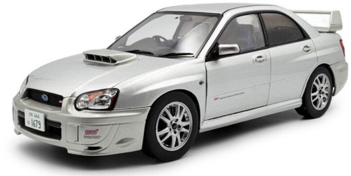 Subaru Impreza WRX STI 2003 Grijs Modelauto 1/18 Solido