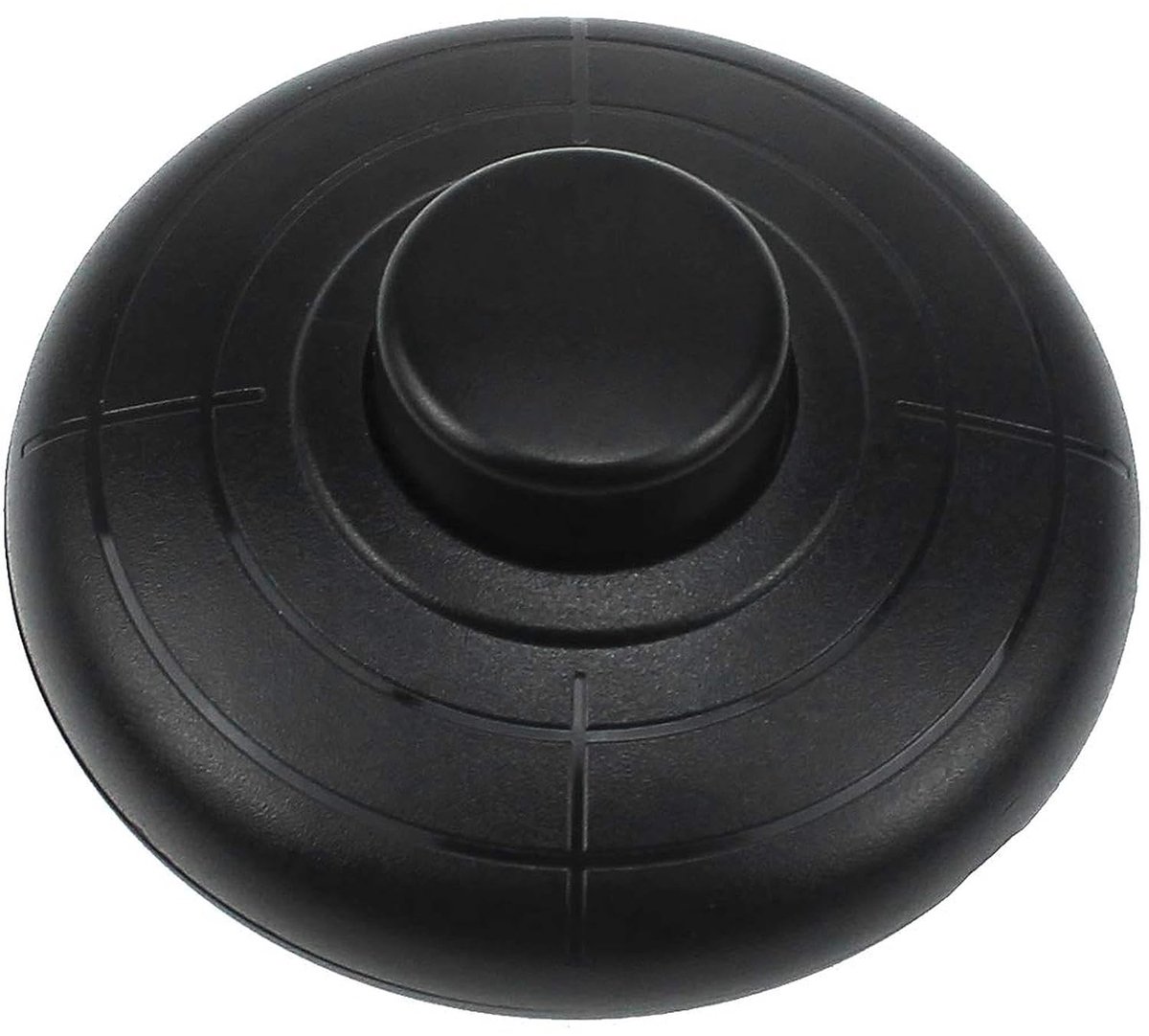 Voetschakelaar, drukschakelaar 250 V/2 A, snoerschakelaar, voor 2- of 3-aderige kabels, voetschakelaar, mat zwart, Ø65 mm