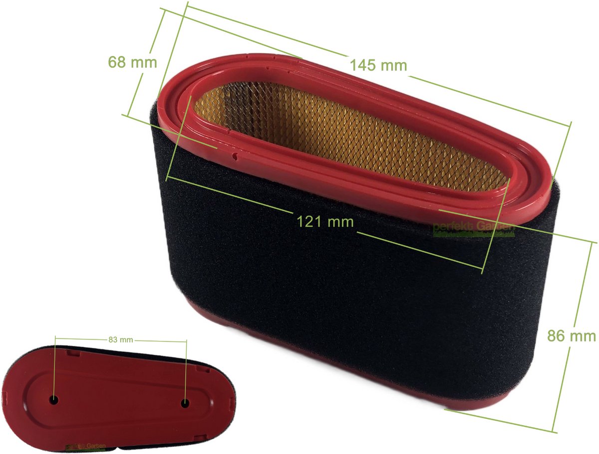 luchtfilter voor GGP Mountfield 1430C Efco EF 101C 1850202/0 18551517/0 1134916201