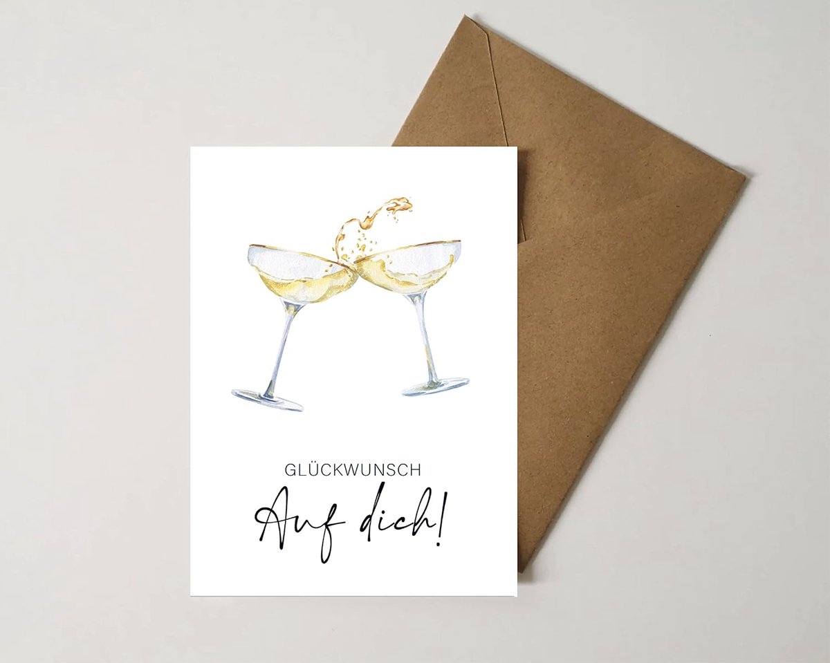 Ansichtkaart met envelop Gefeliciteerd op jou wenskaart verjaardag, succes, afstuderen