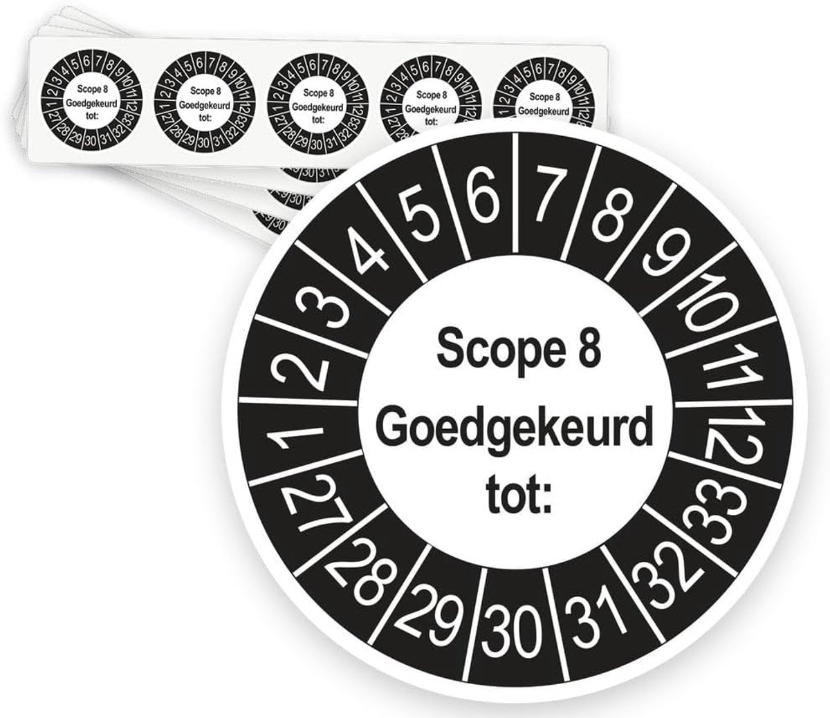 Scope 8 Goedgekeurd tot 2027 | 50 stuks, Ø 35 mm | Buiten Zwart