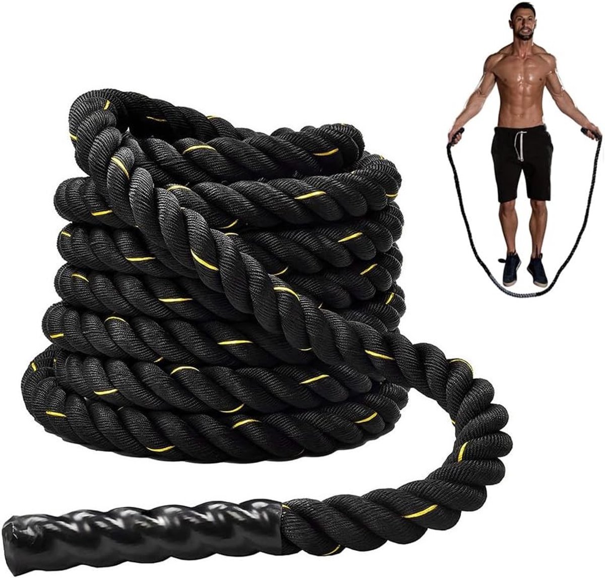Zware Springtouw voor Training, 1.15 kg Gewogen Springtouw voor Volwassenen, Verbeter Kracht en Verlies Gewicht met Fitness Accessoire