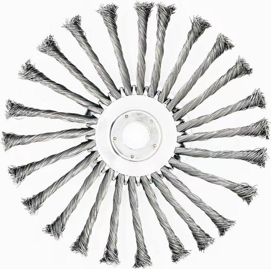 10 inch grastrimmerhoofd voor tuintrimmer met draadborstel en massief stalen wiel — afbeelding 3
