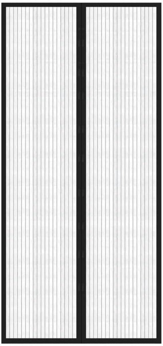 Deurgordijnen, 2 stuks, magnetisch, zwart, 220 x 110 cm