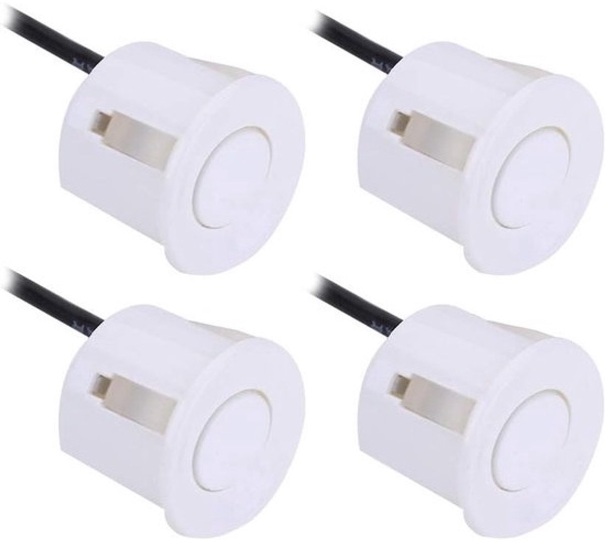 Set parkeersensoren - Achteruitrijhulp - Veilig parkeren - 4 zeer gevoelige sensoren - 14x9x8 cm - Wit