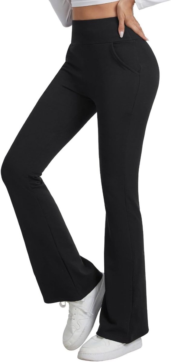 Leggings Vrouwen Fleece Gevoerde Uitlopende Leggings Vrouwen