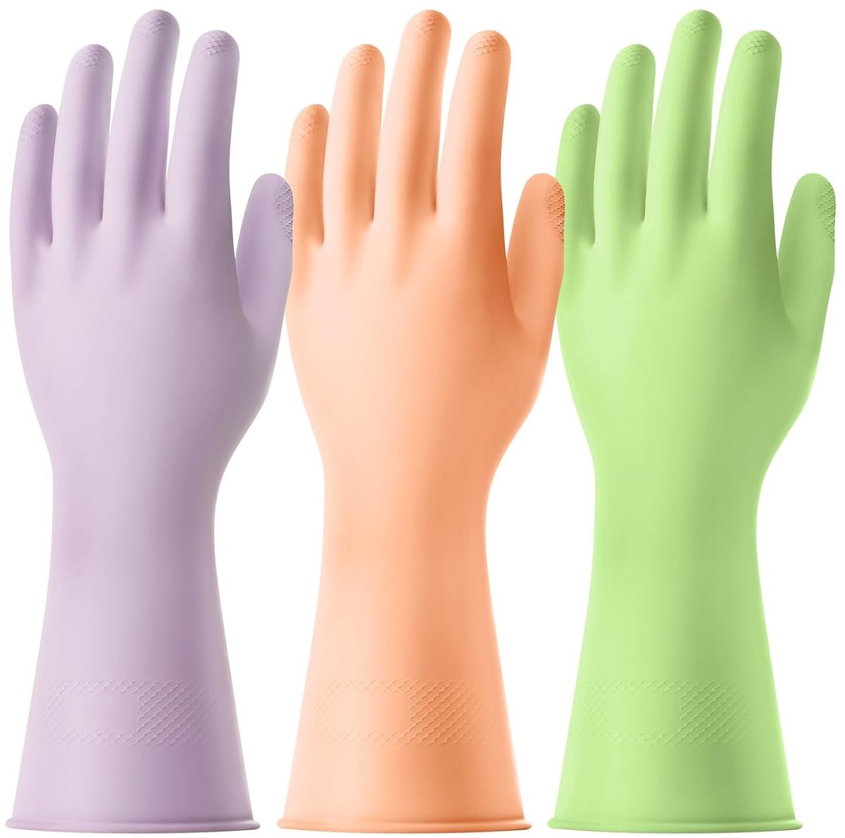 Herbruikbare Handschoenen met Katoenen Voering - Huidvriendelijke, Waterdichte Rubber Bescherming voor Keukenwerk, Huishoudelijke Schoonmaak en Vaatwassergebruik
