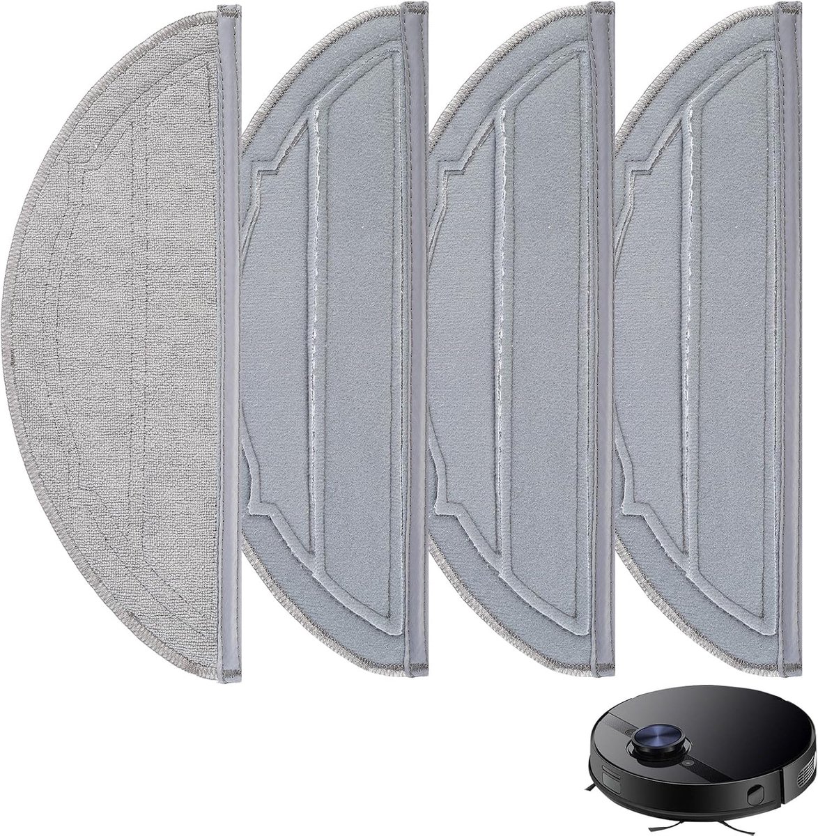Dweildoeken voor Roborock Q10 S5/S5+ - 4 stuks - herbruikbaar en wasbaar - nauwkeurige reiniging - ShopVlot
