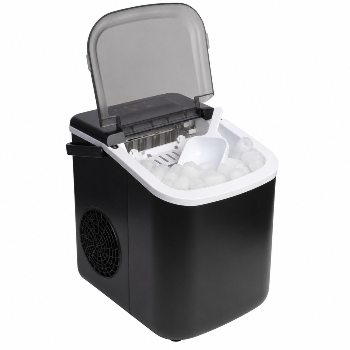 Nexxt Ijsblokjesmachine - 9 Ijsblokjes In 8-10 Minuten - 8-10 kg Per 24 Uur - 1,1 liter - Klein en Groot Ijs - Zwart