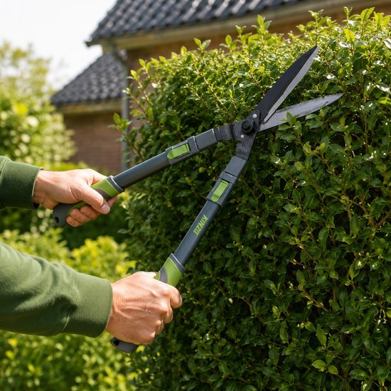 Kinzo Telescopische Heggenschaar 65-85 cm - Handmatige Heggenschaar met Anti-aanbaklaag - Ergonomische Tuinschaar - Lichtgewicht Snoeigereedschap voor Heggen en Struiken van Kinzo — afbeelding 4
