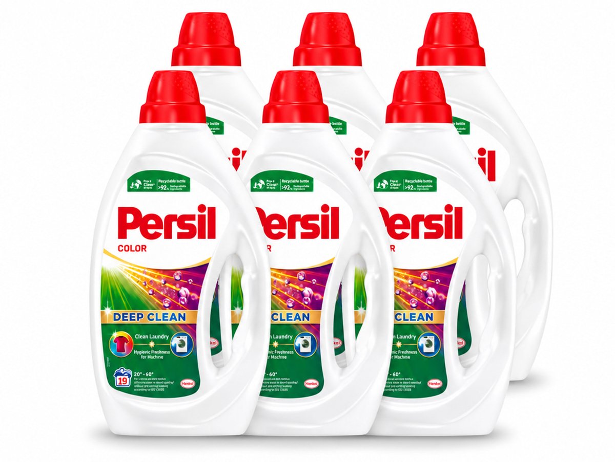 6 x Persil - Wasmiddel - Wasmiddel Gel Color - Voor Gekleurde Was - 19 wasbeurten - Voordeelverpakking - 6 stuks