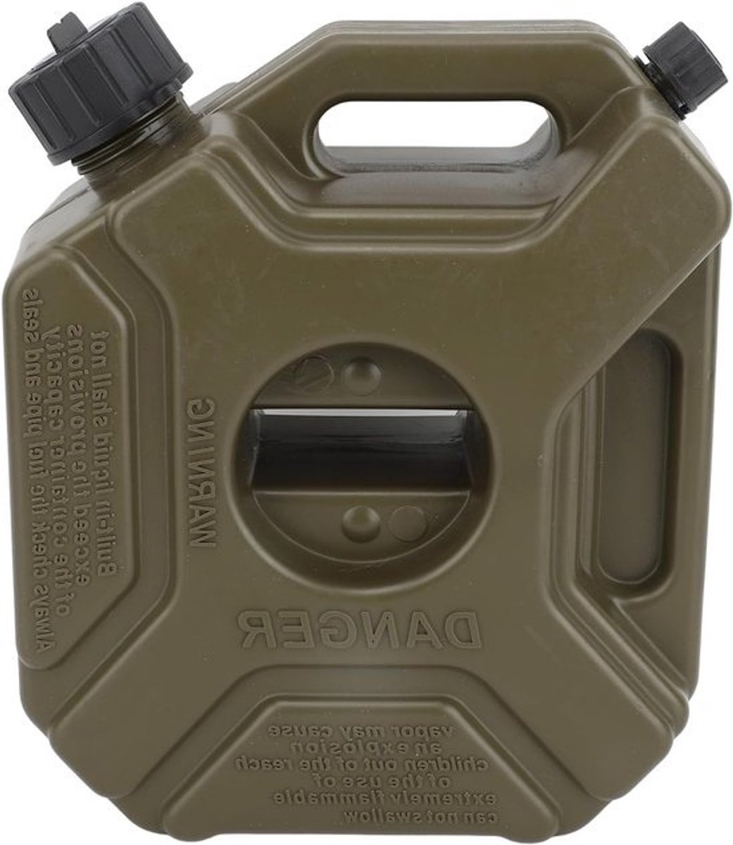 Dailygoods- Gastank 3 Liter - Brandstof Jerrycan - Geschikt voor Auto's/Motorfietsen - Off-road Avonturen - ABS Materiaal - Groene Kleur - Brandstoftank