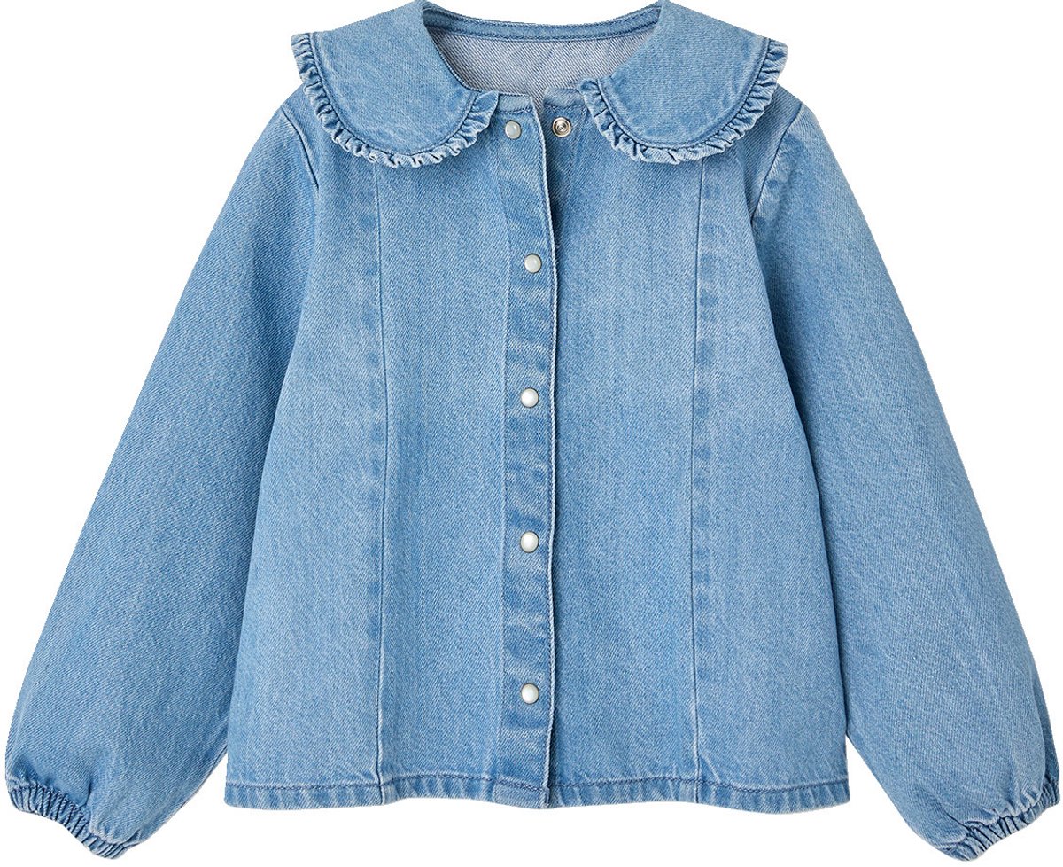 Vertbaudet Denim blouse met lange mouwen