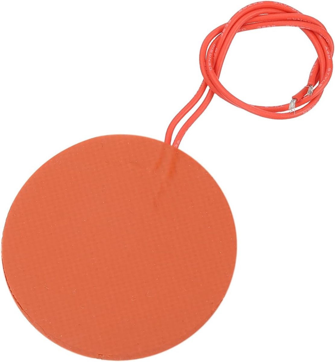 Siliconen verwarmingskussen 12V 5W, flexibele verwarmingsfolie, rond 50 mm, rood