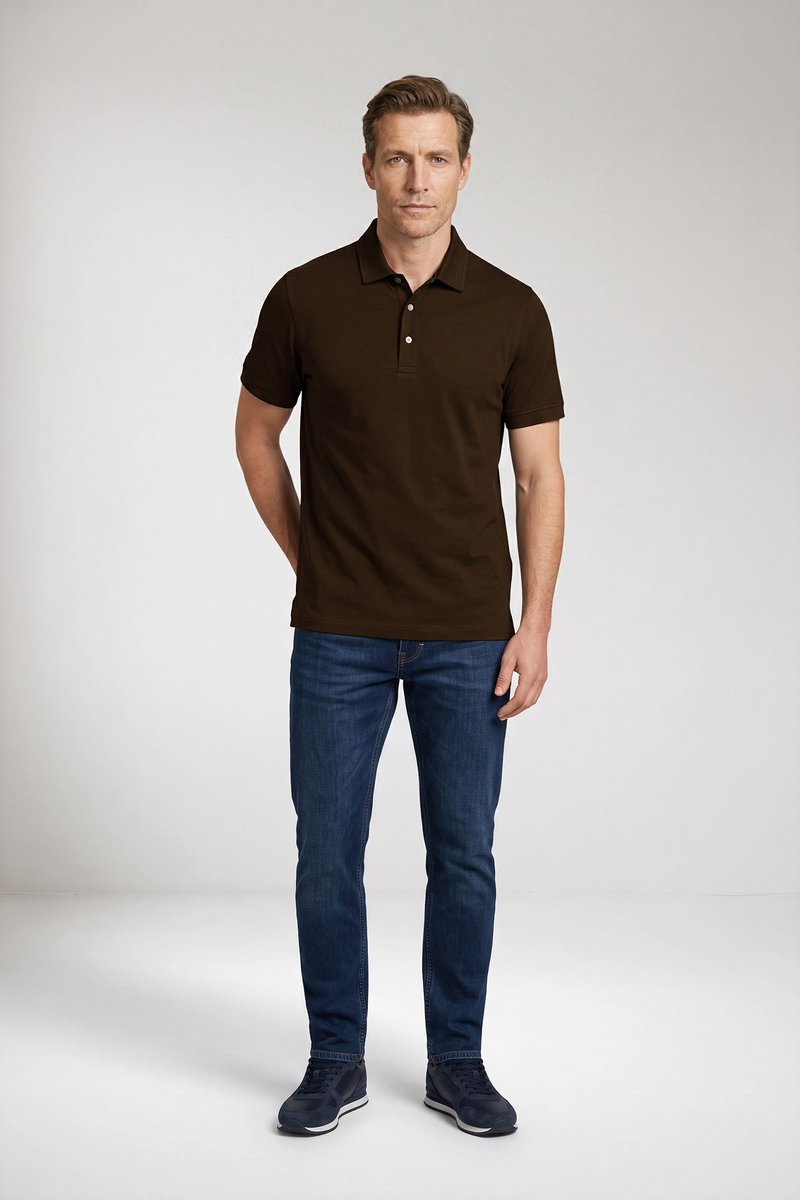 Baileys Polo Solid Collor Cotton Blend Port Red / male