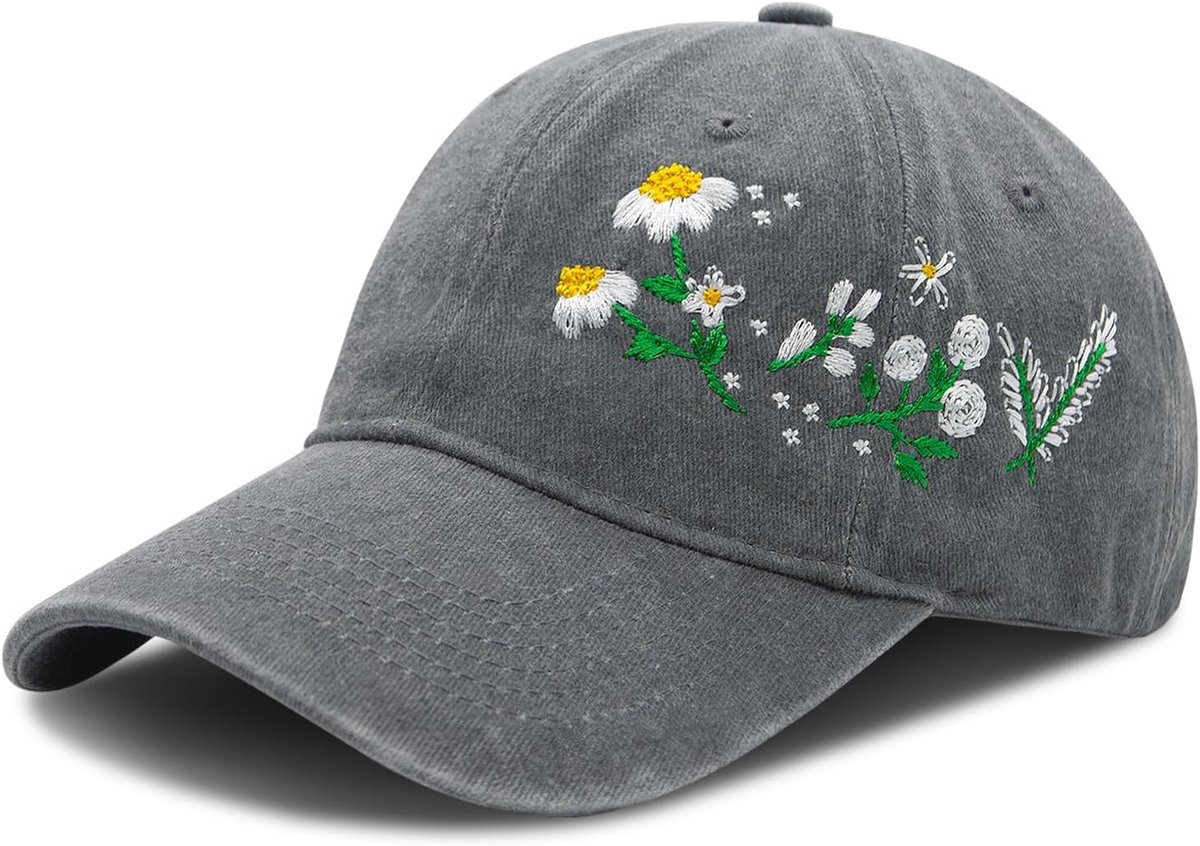 Bloemenhoed Voor Vrouwen Geborduurde Elegante Bloemen Bloemen Honkbalpet Geschenken Voor Bloemenliefhebbers