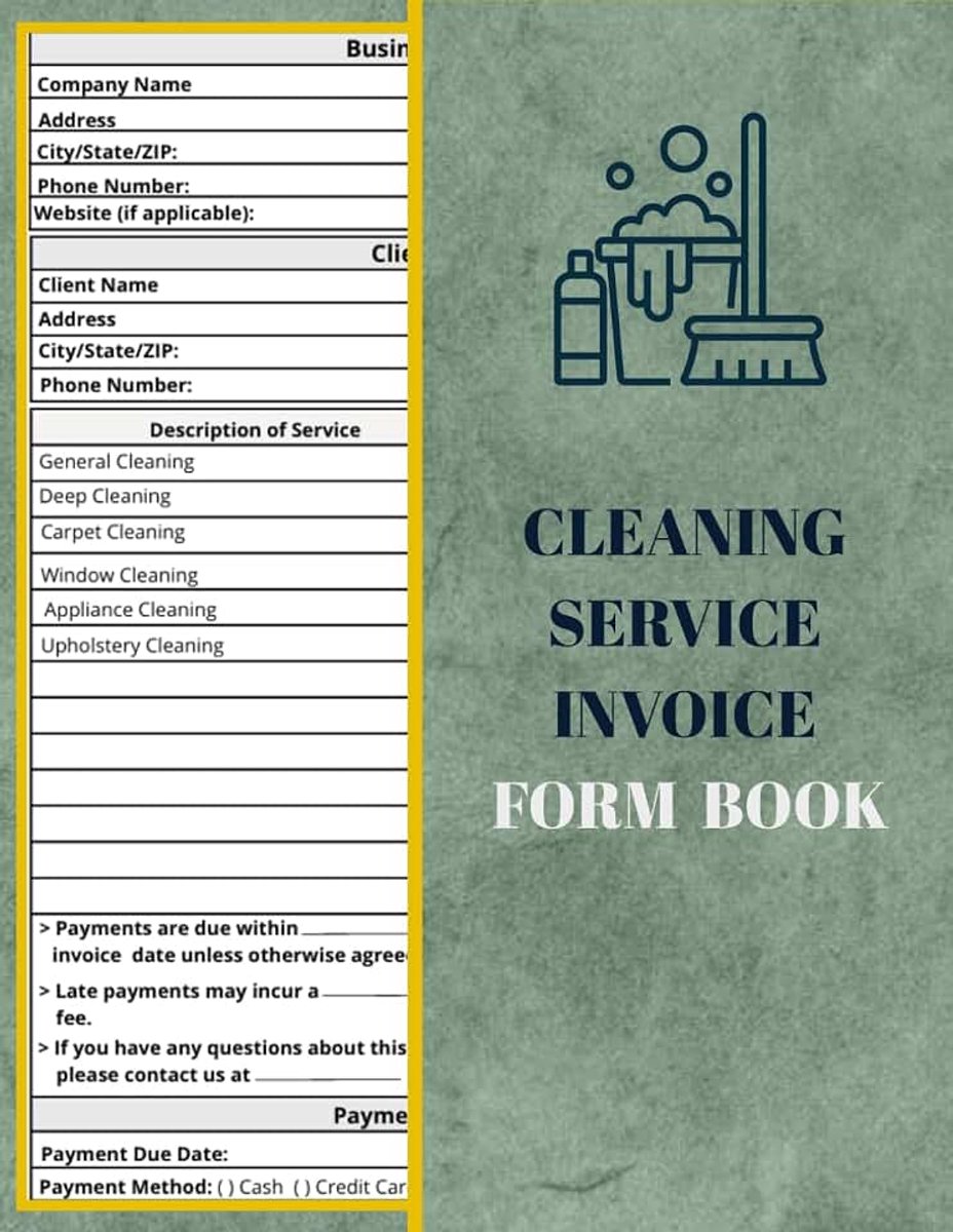 Service Invoice Form Book: House Cleaning Service Quote Record | Cleaning Estimating Sheets, Cleaning Proposal Forms |60 Forms