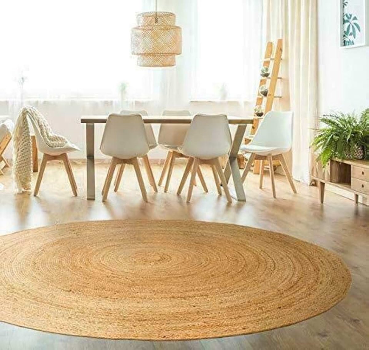 Tapijt rond tapijt voor woonkamer (100x100 voet)