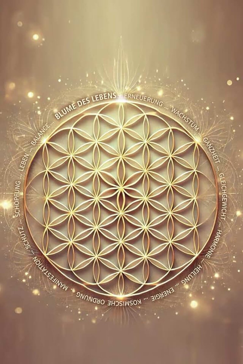 A5 , Tagebuch, liniert, Blume des Lebens, Flower of life, 167 Seiten: Ideal als Tagebuch, Ideenbuch, Bullet Journal, Ideenbuch, Schreibheft