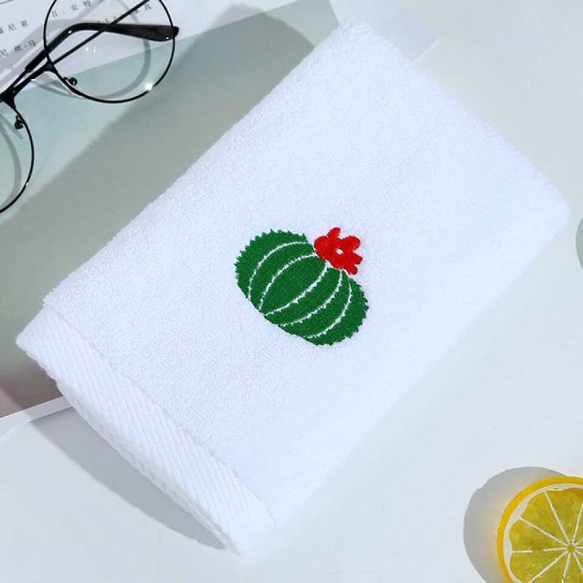 Badhanddoek Handdoek Driedelige Set Effen Katoen Handdoeken Baddoeken Leuke Huishoudelijke Geborduurde Badkamer Handdoek Wrap Toallas, Prickly Peer, 70x140cm