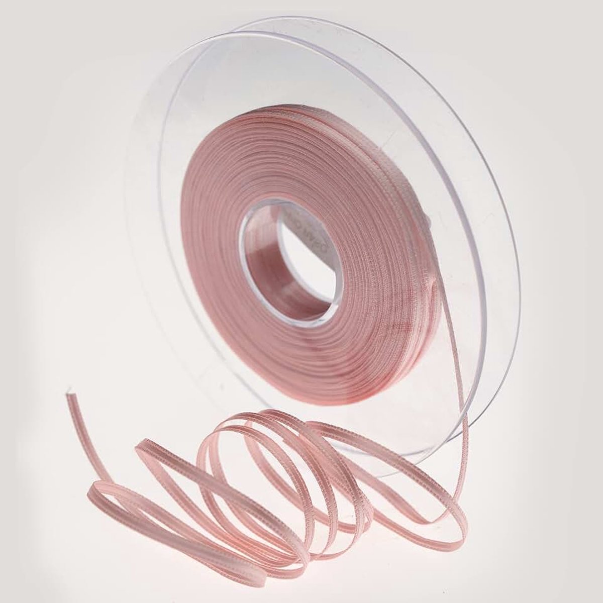 Dubbel satijnen lint, 3 mm, 50 m, kleur voor gastgeschenken (roze baby, 3)