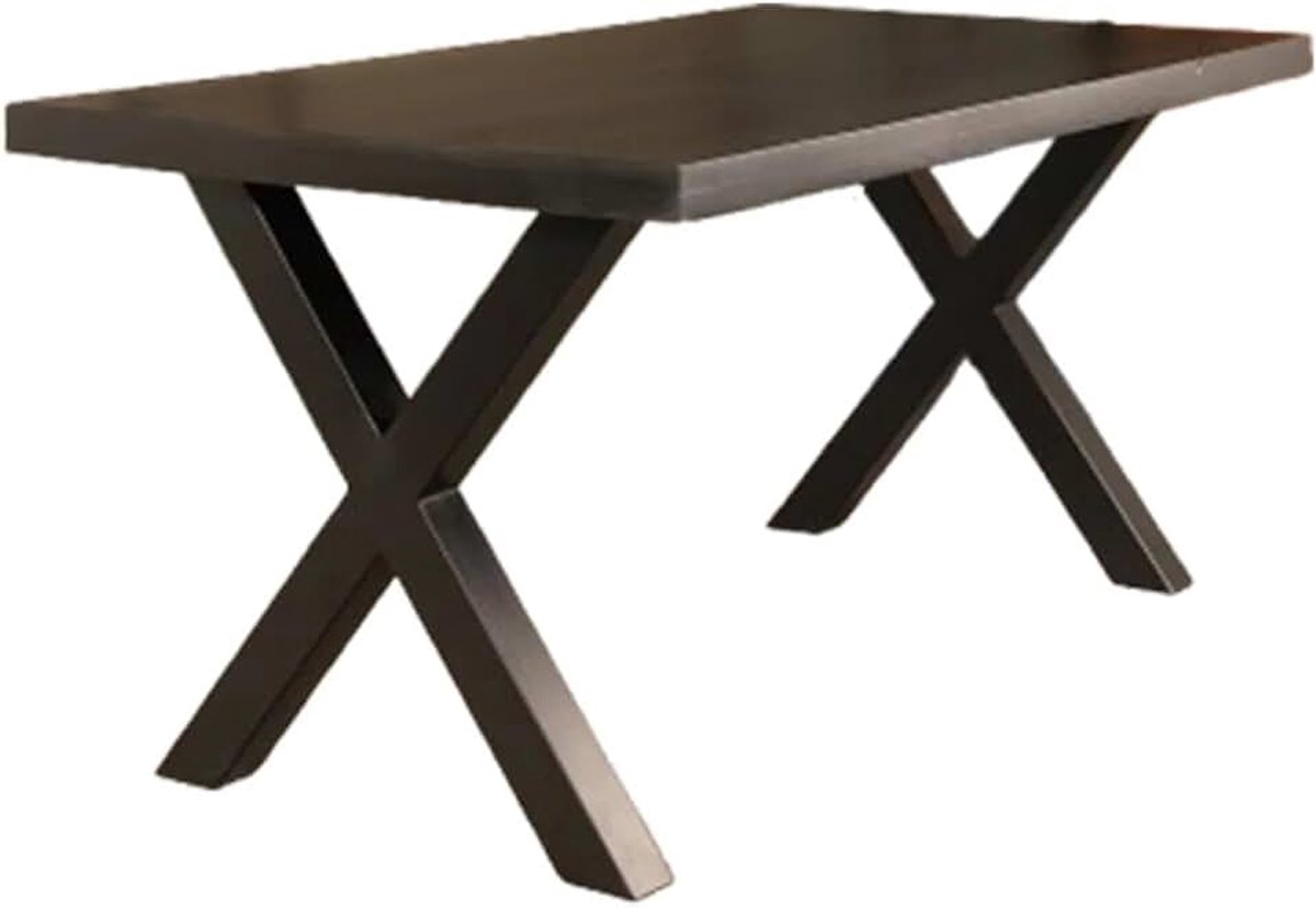 Eettafel Zeno rechthoekig 160cm zwart duurzaam mangohout langwerpig eetkamertafel hout