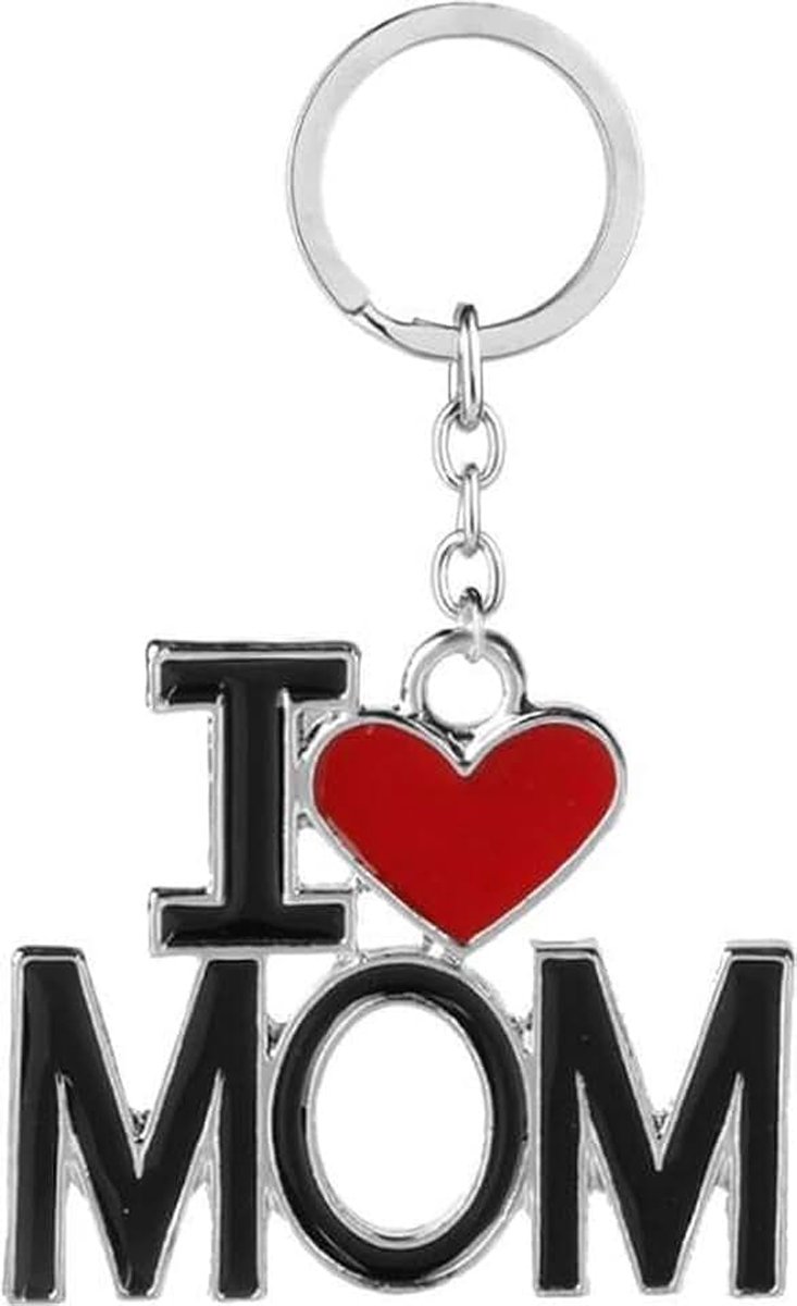 Sleutelhanger - I Love Mom - Moederdag - Verjaardag - Liefste Moeder