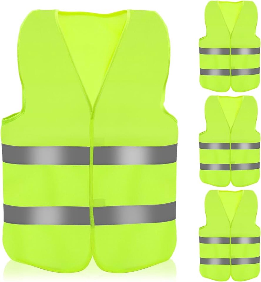 Autoveiligheidsvest, nachtwachters-signaleringsvest met hoogwaardige reflecterende strips