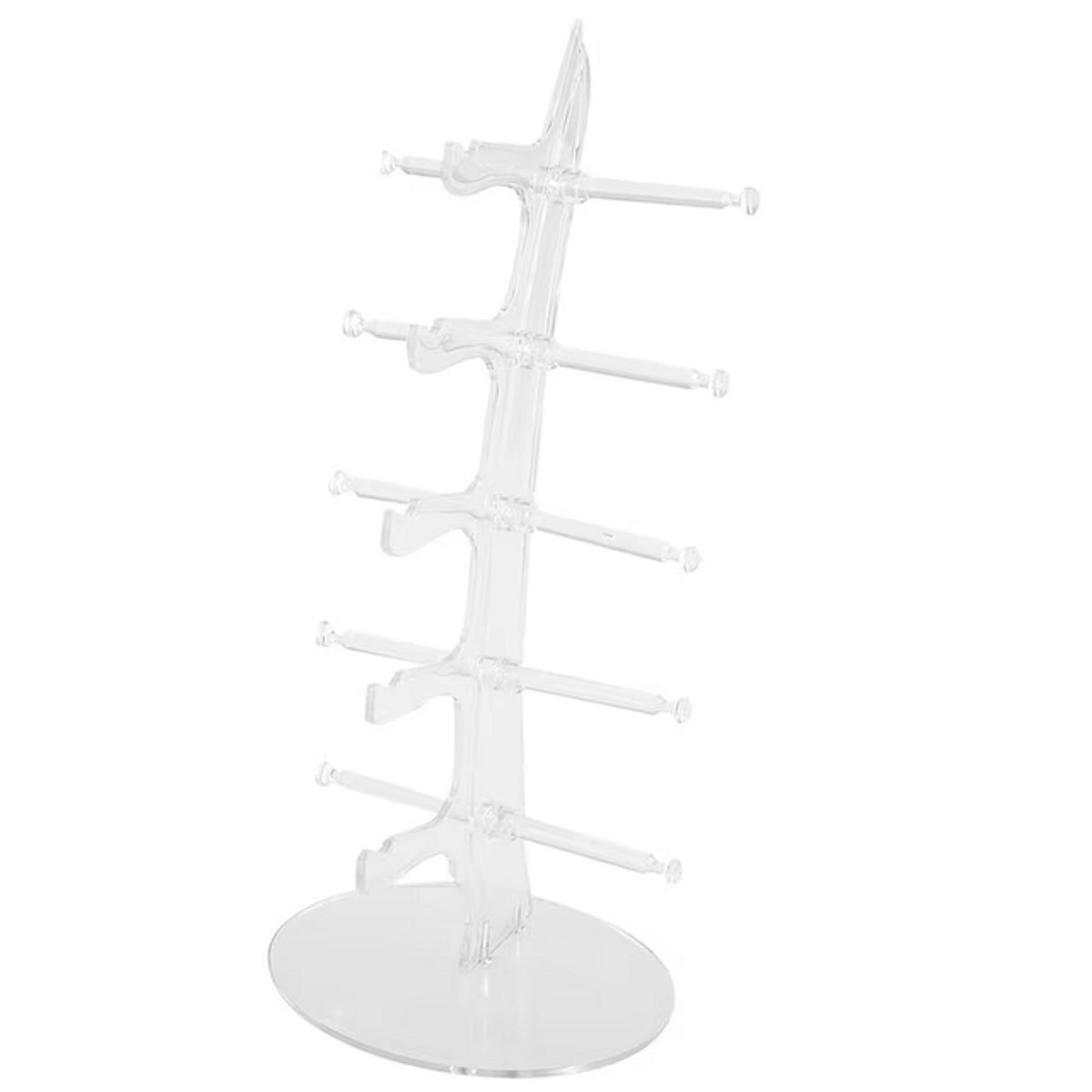 Brillenstandaard - Zonnebril Standaard - Display Stand - Brillenstandaard - Transparant - Brillenhouder Standaard voor 5 Brillen - 16×34cm