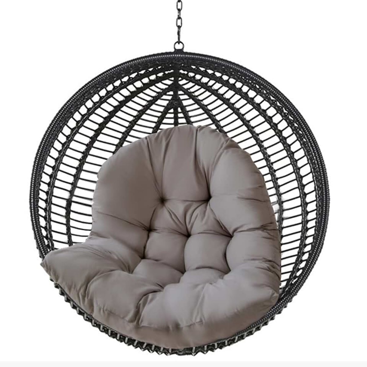 Stoel Pad Ei Hangmat Stoel Pad Enkele Verdikte Swing Schommelstoel Kussen Indoor Binnenplaats Tuin Zonder Schommel (Donkergrijs, Niet-Verwijderbaar)