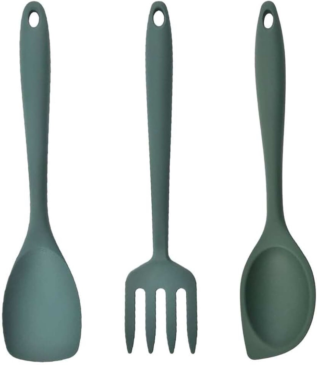 Siliconen Kookgerei Huishoudelijke Lepel Dichtheid Koken Vork Gereedschap Koken Gereedschap Spatel Lepel