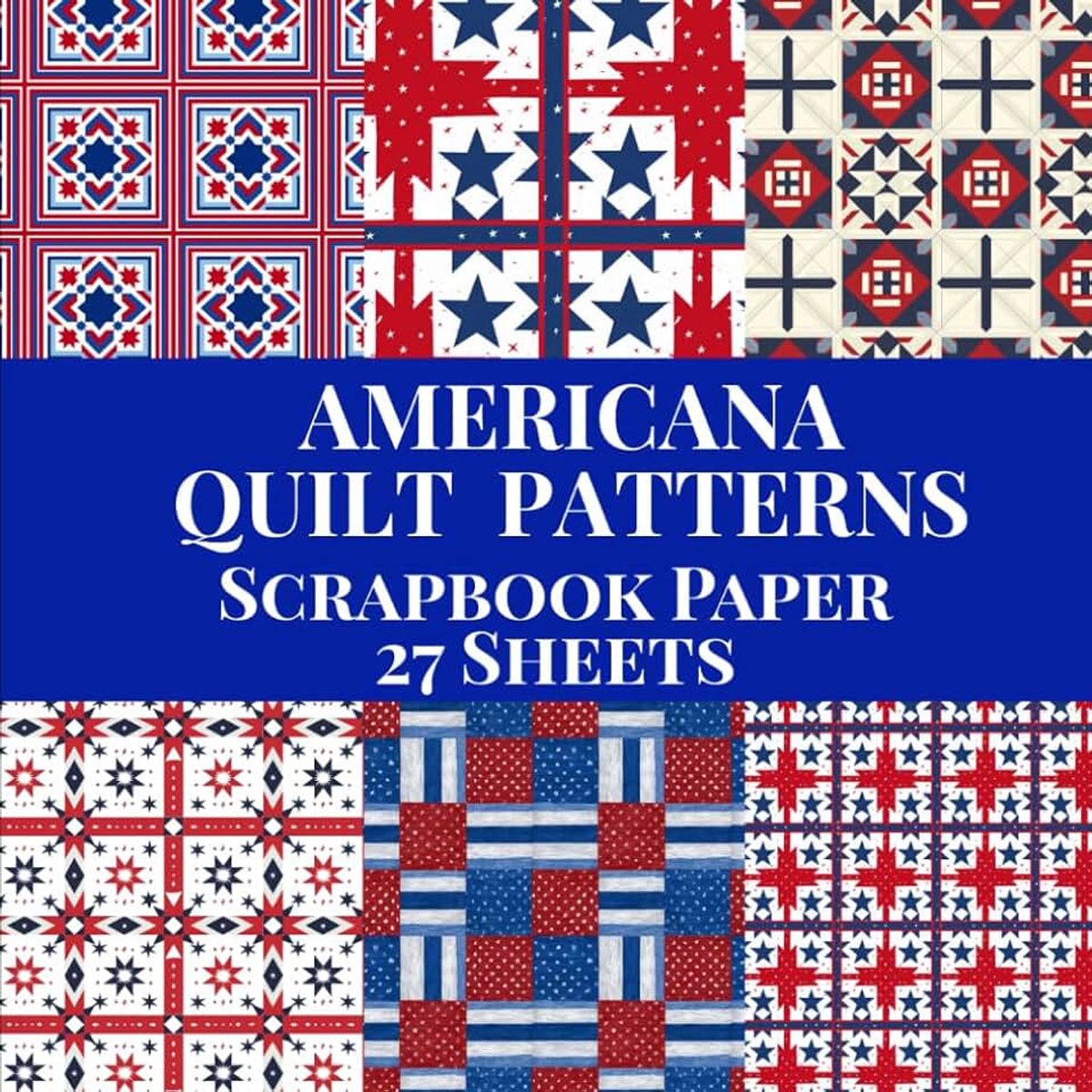 Quilt Scrapbook Paper Pad: Double Sided Sheets for Cardmaking, Craft Projects Mixed Media Junk Journal, ATC,