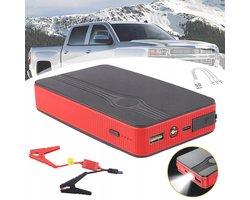 Auto-Jumpstarter 30.000 mAh Met Ledlamp En Slimme Klemmen – 400A Piek / 200A Startstroom 5V/2A USB-Uitgang Beveiliging Tegen Overstroom En Kortsluiting – Voor Noodstarts – Zwart