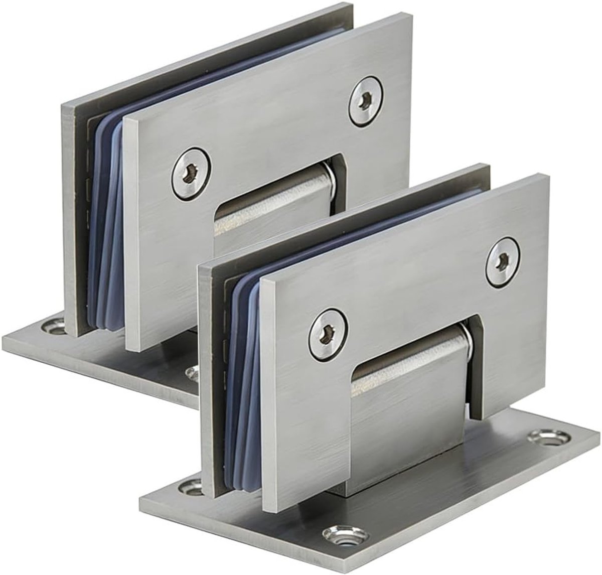 Douchedeur scharnier - Roestvrij staal - 4 mm dik - Voor 8-12 mm glas - Duurzame en roestvrije bevestiging voor glazen deuren