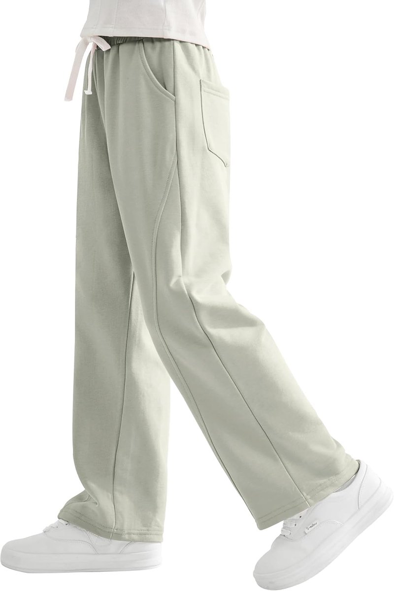 Joggingbroek voor meisjes met elastische taille, losse pasvorm, sportbroek voor kinderen, casual comfort