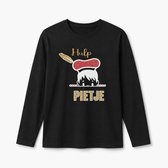 Starry Indigo - Sinterklaas | Pietje T-shirt met glittert | Meisjes | Jongens | Unisex | Zwart | Maat 110/116