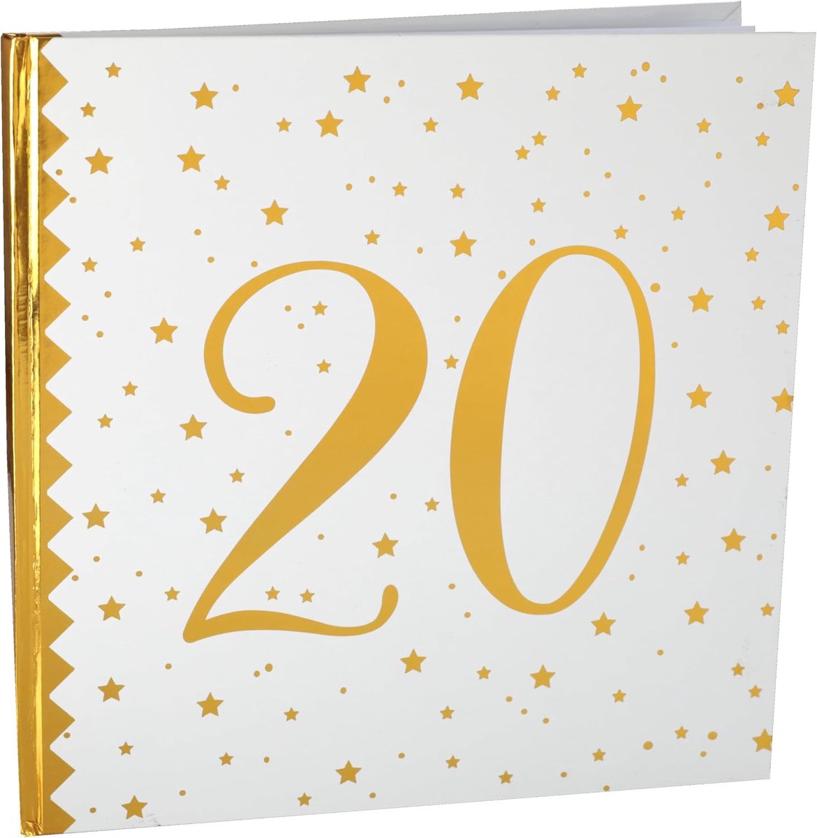 6185-20 gastenboek, 20 jaar, metallic